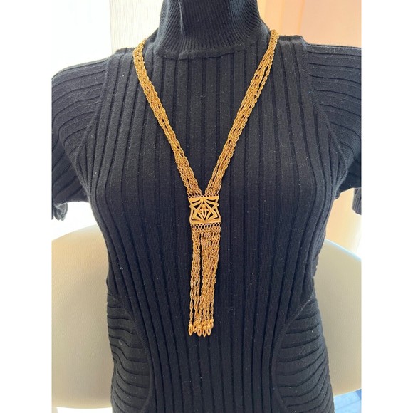 Vintage Filigree D'ORLAN  Etruscan revival Necklace Pendant 70's - Picture 11 of 16